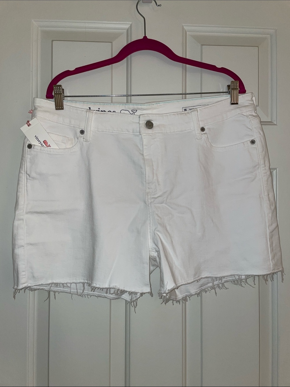 Vineyard Vines Raw Edge Denim Shorts, New with Tags, Size 16